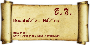 Budaházi Nóna névjegykártya